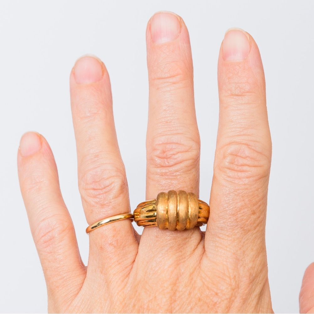 14K yellow gold statement ring luxury 8